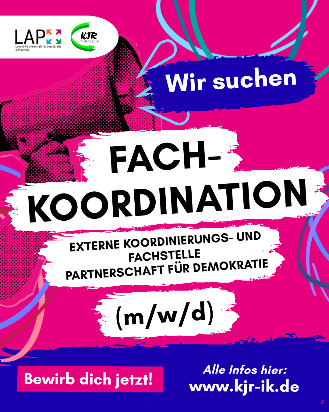 Stellenangebot Fachkoordination mit 30 Wochenstunden bei der Partnerschaft für Demokratie