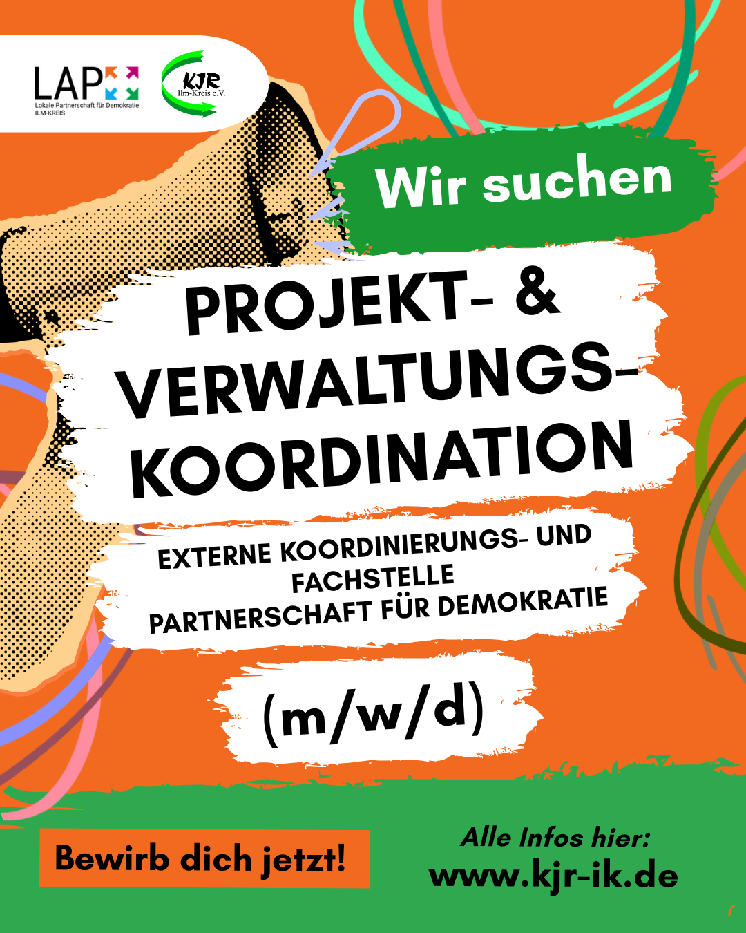 Stellenangebot Projekt- und Verwaltungskoordination mit 10 Wochenstunden bei der Partnerschaft für Demokratie